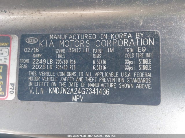 KIA Soul 2016 KNDJN2A24G7341436 Image 9
