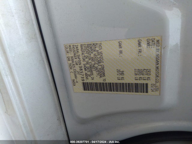 Nissan Altima 2.5 S 2014 1N4AL3AP3EN385739 Image 9