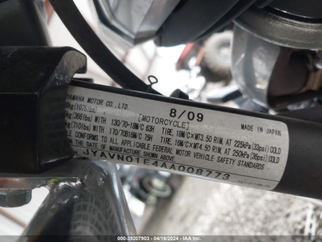 2010 YAMAHA XVS950 JYAVN01E4AA008773 Photo 9