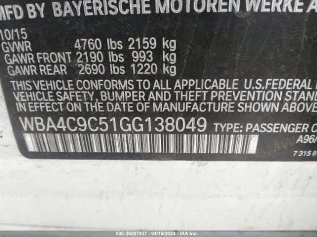 WBA4C9C51GG138049 BMW 428i Gran Coupe Xdrive