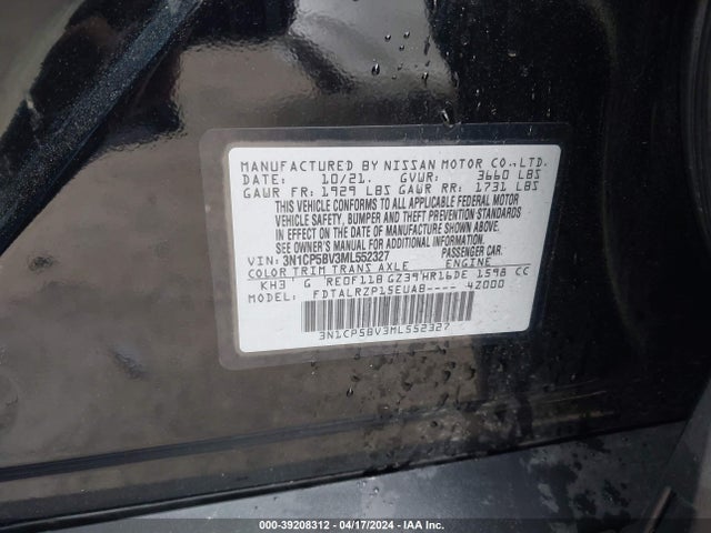 Nissan Kicks S Xtronic Cvt 2021 3N1CP5BV3ML552327 Image 9