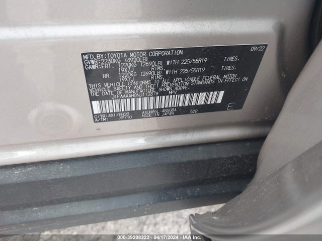 Toyota Venza Xle 2022 JTEAAAAH8NJ113378 Image 9