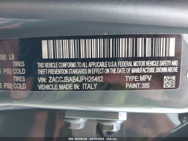 ZACCJBAB4JPH26462 Jeep Renegade Upland Edition 4x4