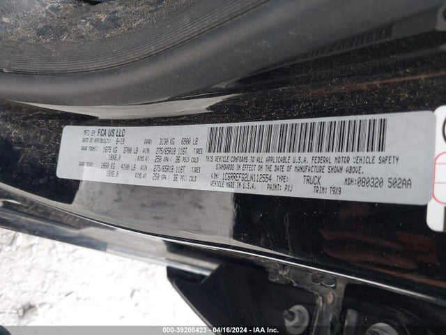 1C6RREFG2LN112554 RAM 1500 Big Horn  4x2 5'7 Box