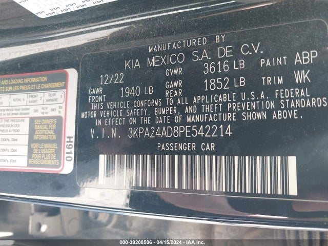 KIA RIO S 2023 3KPA24AD8PE542214 Image 9