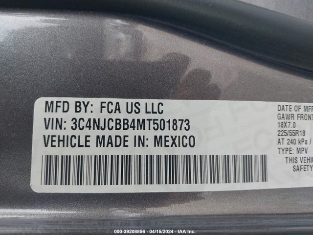 Jeep Compass 2021 3C4NJCBB4MT501873 Image 26