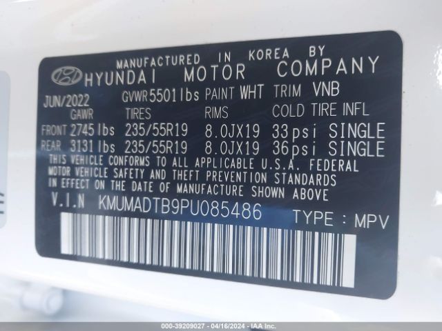 KMUMADTB9PU085486 Genesis Gv70 2.5t Awd
