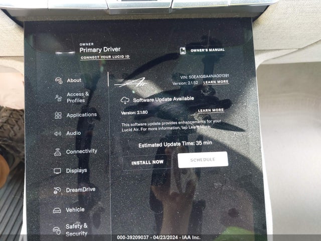 Lucid Air Grand Touring 2022 50EA1GBA4NA001391 Image 18
