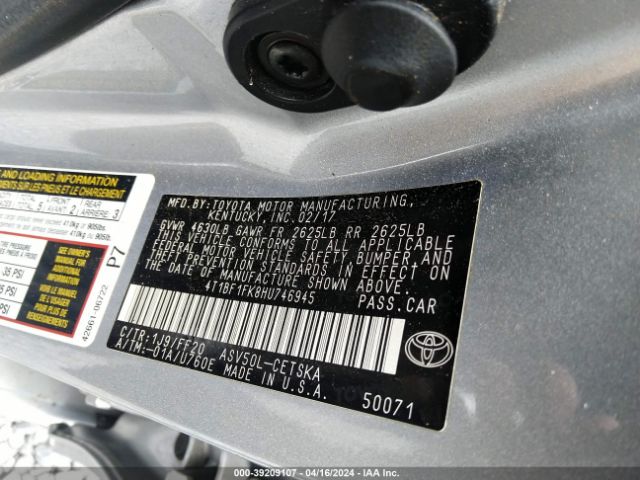 4T1BF1FK8HU746945 Toyota CAMRY SE