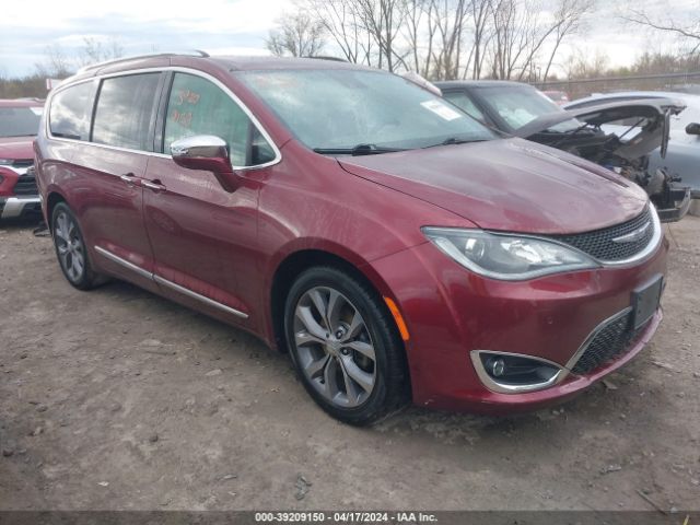 Продажа на аукционе авто 2018 Chrysler Pacifica Limited, vin: 2C4RC1GG3JR117506, номер лота: 39209150