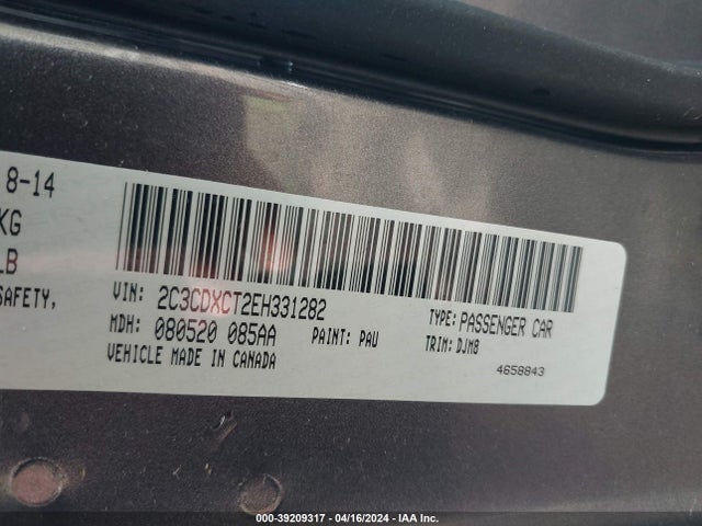 Dodge Charger R/t 100th Anniversary 2014 2C3CDXCT2EH331282 Image 9