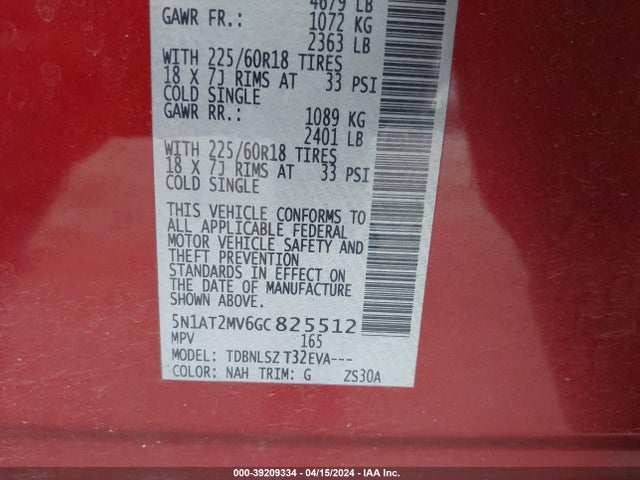 Nissan Rogue Sl 2016 5N1AT2MV6GC825512 Image 9