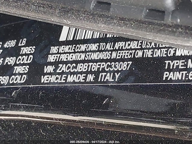 Jeep Renegade Latitude 2015 ZACCJBBT6FPC33087 Image 9