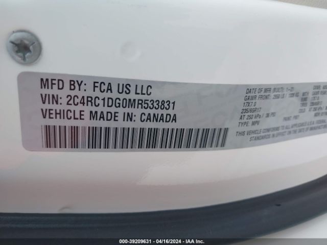2C4RC1DG0MR533831 Chrysler Voyager Lxi