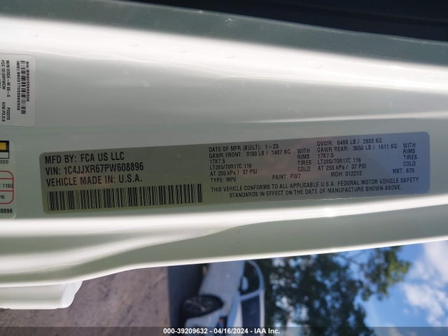 1C4JJXR67PW608896 Jeep Wrangler 4xe Rubicon 4x4