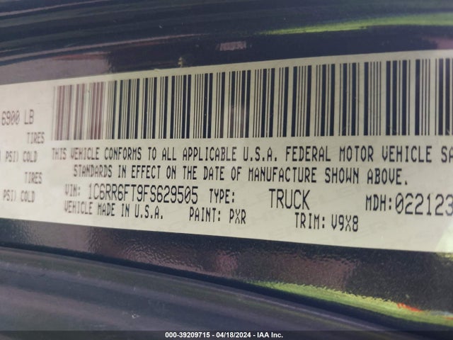 RAM 1500 Express 2015 1C6RR6FT9FS629505 Image 9