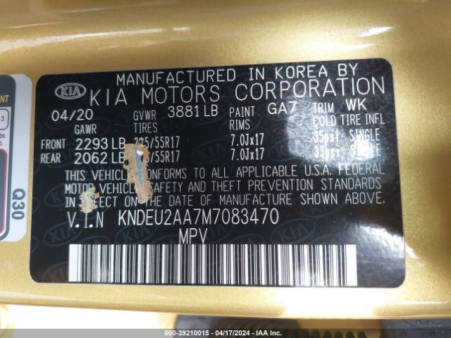 KNDEU2AA7M7083470 KIA SELTOS S
