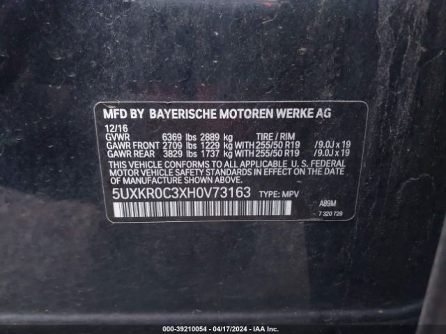 5UXKR0C3XH0V73163 BMW X5 Xdrive35i