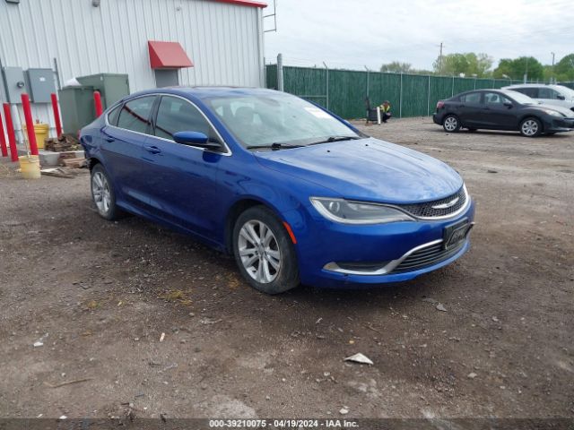 2016 Chrysler 200 Limited მანქანა იყიდება აუქციონზე, vin: 1C3CCCABXGN129113, აუქციონის ნომერი: 39210075