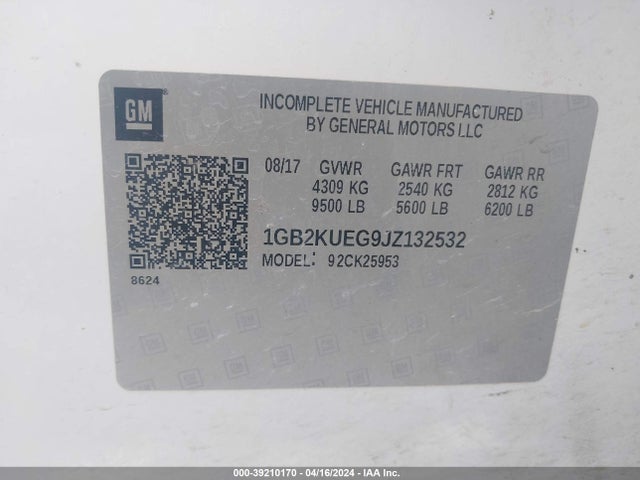 1GB2KUEG9JZ132532 Chevrolet Silverado 2500hd Wt