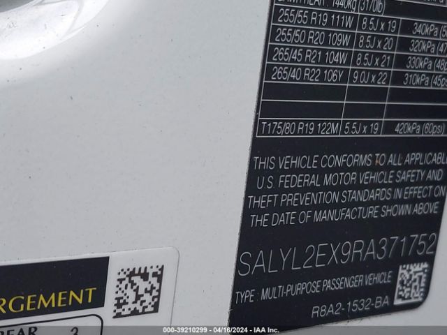 SALYL2EX9RA371752 Land Rover Range Rover Velar P250 Dynamic Se