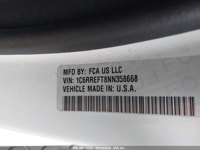 1C6RREFT8NN358668 RAM 1500 Lone Star  4x2 5'7 Box