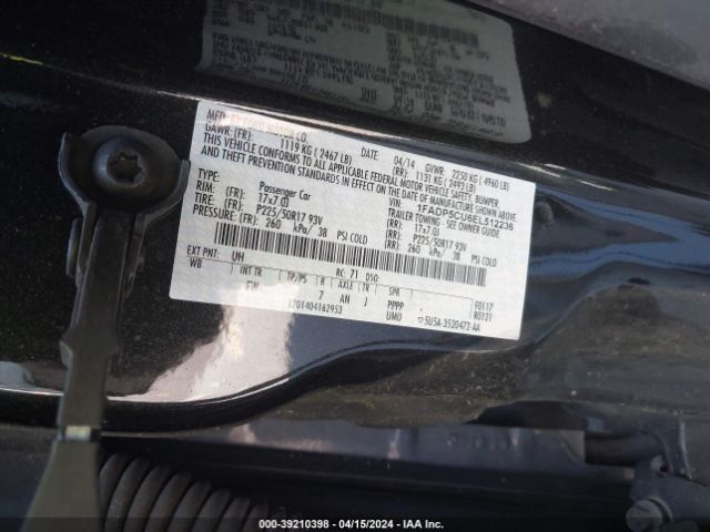 1FADP5CU6EL512236 Ford C-max Energi Sel