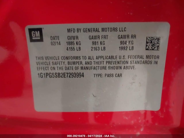 Chevrolet CRUZE LTZ 2014 1G1PG5SB2E7293994 Image 9