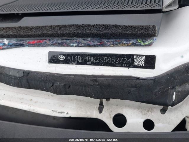 4T1B11HK2KU853721 Toyota CAMRY SE