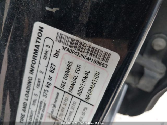 3FADP4TJ5GM169663 Ford FIESTA S