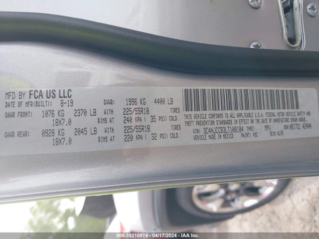 3C4NJCCB3LT108184 Jeep Compass Limited Fwd