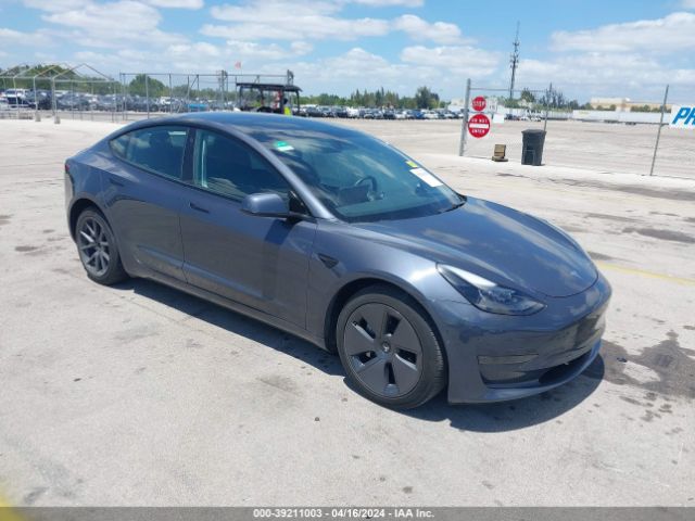 Продаж на аукціоні авто 2022 Tesla Model 3 Rear-wheel Drive, vin: 5YJ3E1EA4NF345918, номер лоту: 39211003