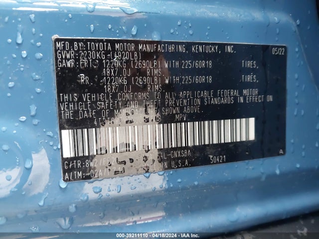Toyota Rav4 Se Hybrid 2022 4T3T6RFV2NU081508 Image 9