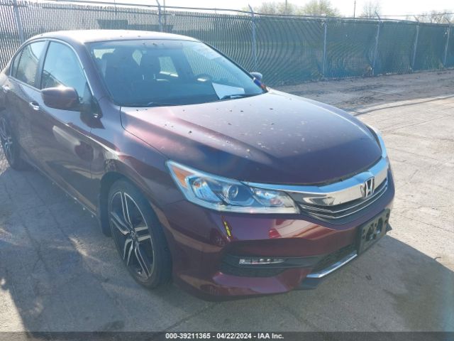Auction sale of the 2016 Honda Accord Sport, vin: 1HGCR2F54GA084802, lot number: 39211365