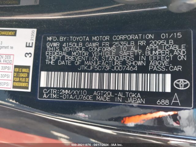 JTKJF5C73FJ007464 Scion Tc Release Series 9.0
