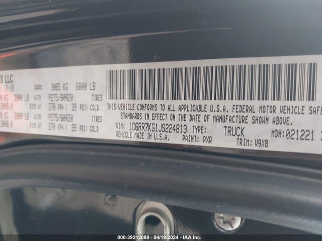 RAM 1500 Express  4x4 5'7 Box 2018 1C6RR7KG1JS224813 Image 9