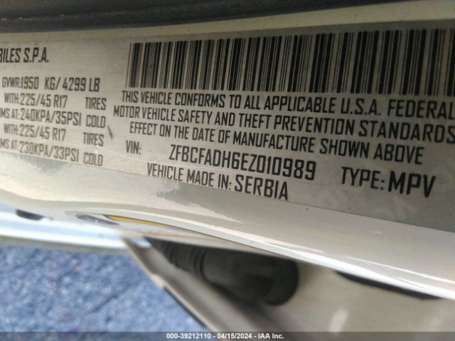 ZFBCFADH6EZ010989 Fiat 500L TREKKING