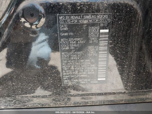 KNMAT2MT5JP506881 Nissan ROGUE SV