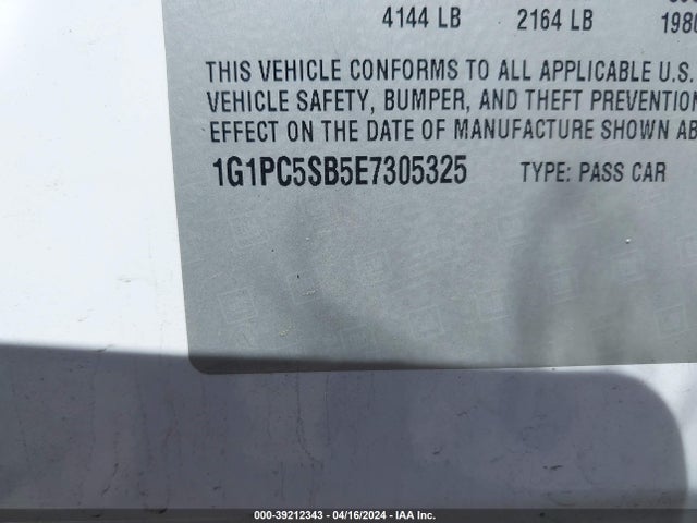 Chevrolet Cruze 1lt Auto 2014 1G1PC5SB5E7305325 Image 9