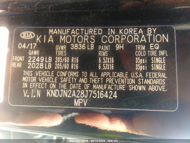 KIA Soul 2018 KNDJN2A28J7516424 Image 9