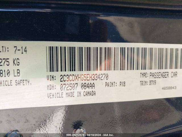 Dodge Charger Sxt 2014 2C3CDXHG5EH334270 Image 9