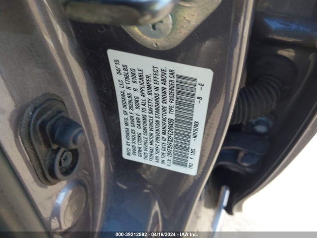 Honda CIVIC EX 2015 19XFB2F82FE249459 Image 9