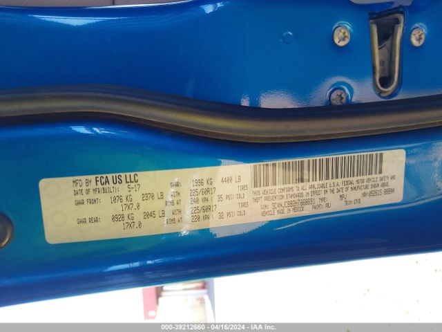 3C4NJCBB2HT668691 Jeep New Compass Latitude Fwd