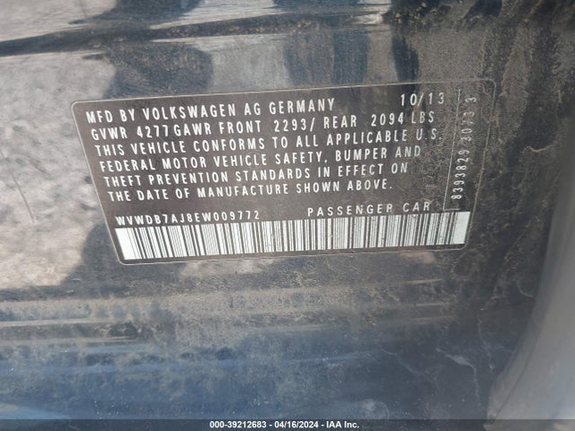 WVWDB7AJ8EW009772 Volkswagen Golf 2.5l
