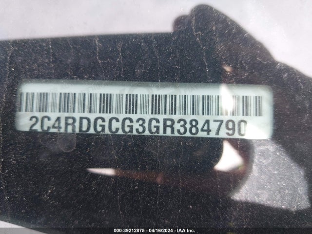 Dodge Grand Caravan Sxt 2016 2C4RDGCG3GR384790 Image 9