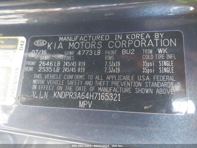 KNDPR3A64H7165321 KIA Sportage Sx Turbo