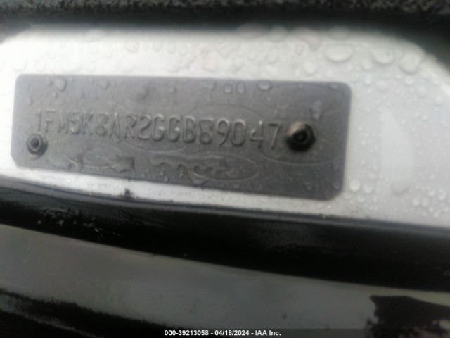 1FM5K8AR2GGB89047 Ford Utility Police Interceptor