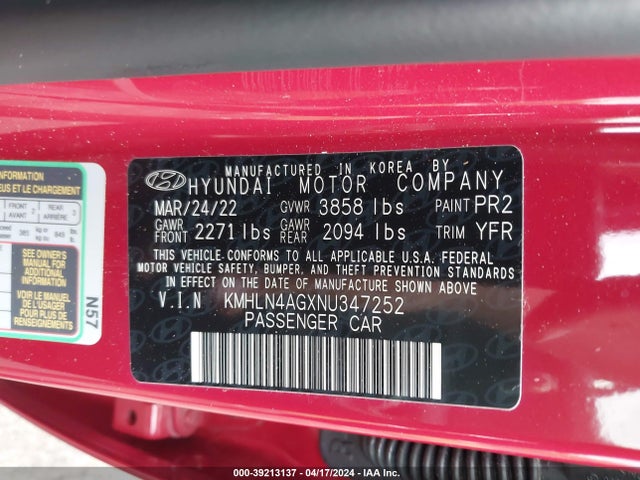 Hyundai ELANTRA SEL 2022 KMHLN4AGXNU347252 Image 9