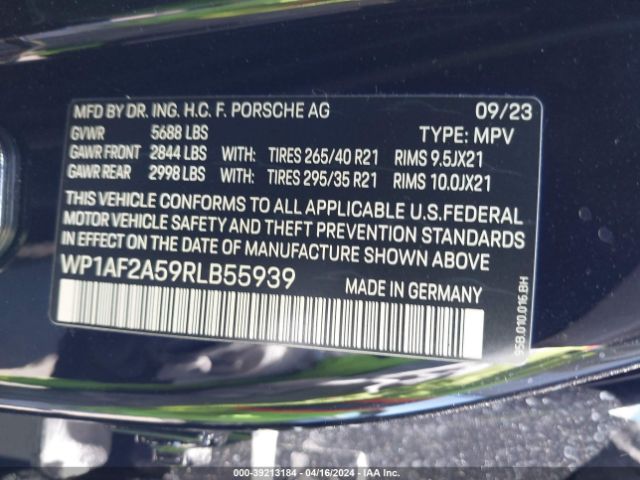 2024 PORSCHE MACAN WP1AF2A59RLB55939 Photo 8