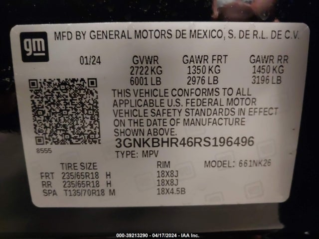 Chevrolet Blazer Awd 2lt 2024 3GNKBHR46RS196496 Image 9